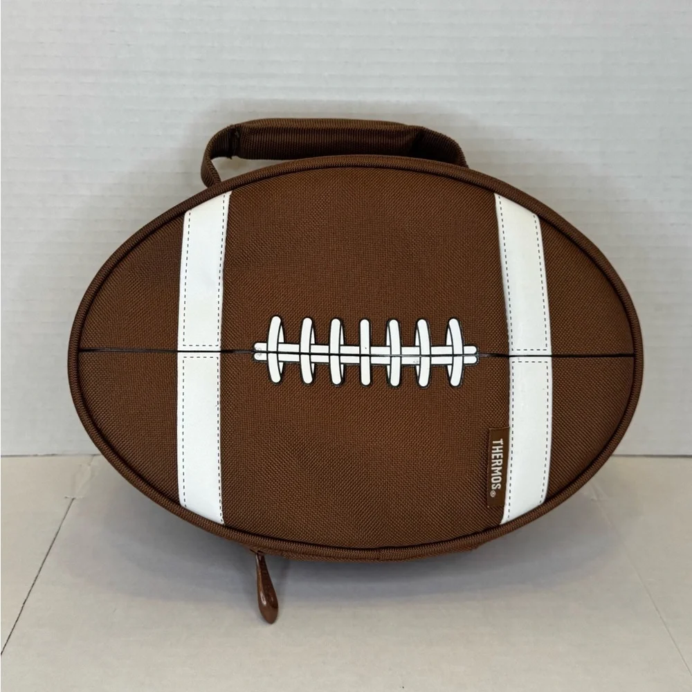 Thermos Brown Football Design Lunch Bag